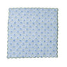 Mona Scallop Embroidered Blockprint Napkins in Blue, Set of 4