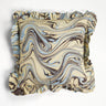 Kyoto Hand-Marbled Ruffled Square Pillow, 20x20