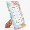 Hand-Marbled Picture Frame in Lilac Blues, 4x6