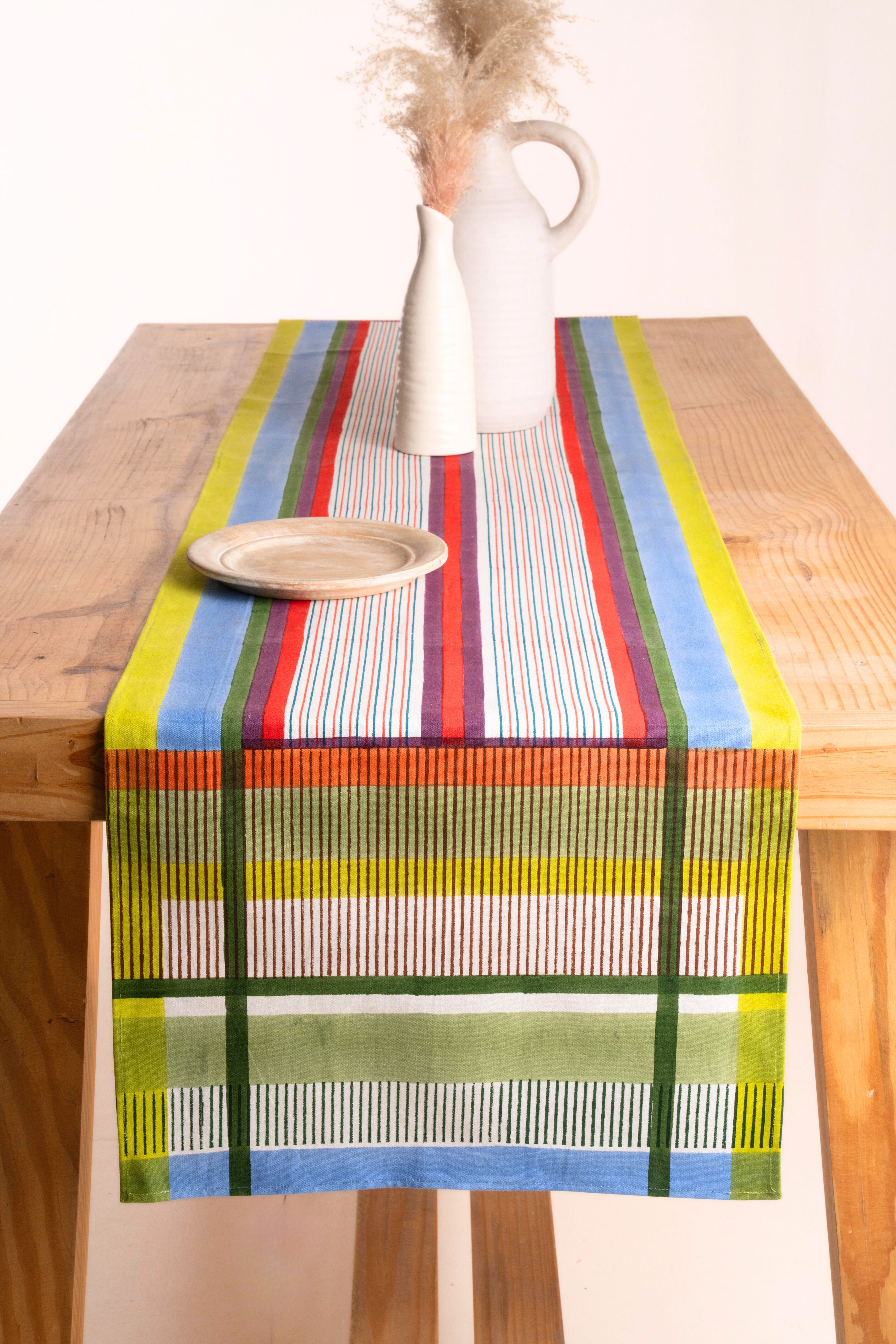 Modernist Striped Tablerunner – Inner Child