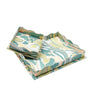 Nesting Scalloped Hand-Marbled Trays in Green and Pink