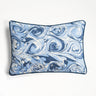 Ocean Wave Hand-Marbled Pillow, 14x20