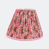10” Pleated Blockprint Empire Lampshade — Pink Arch