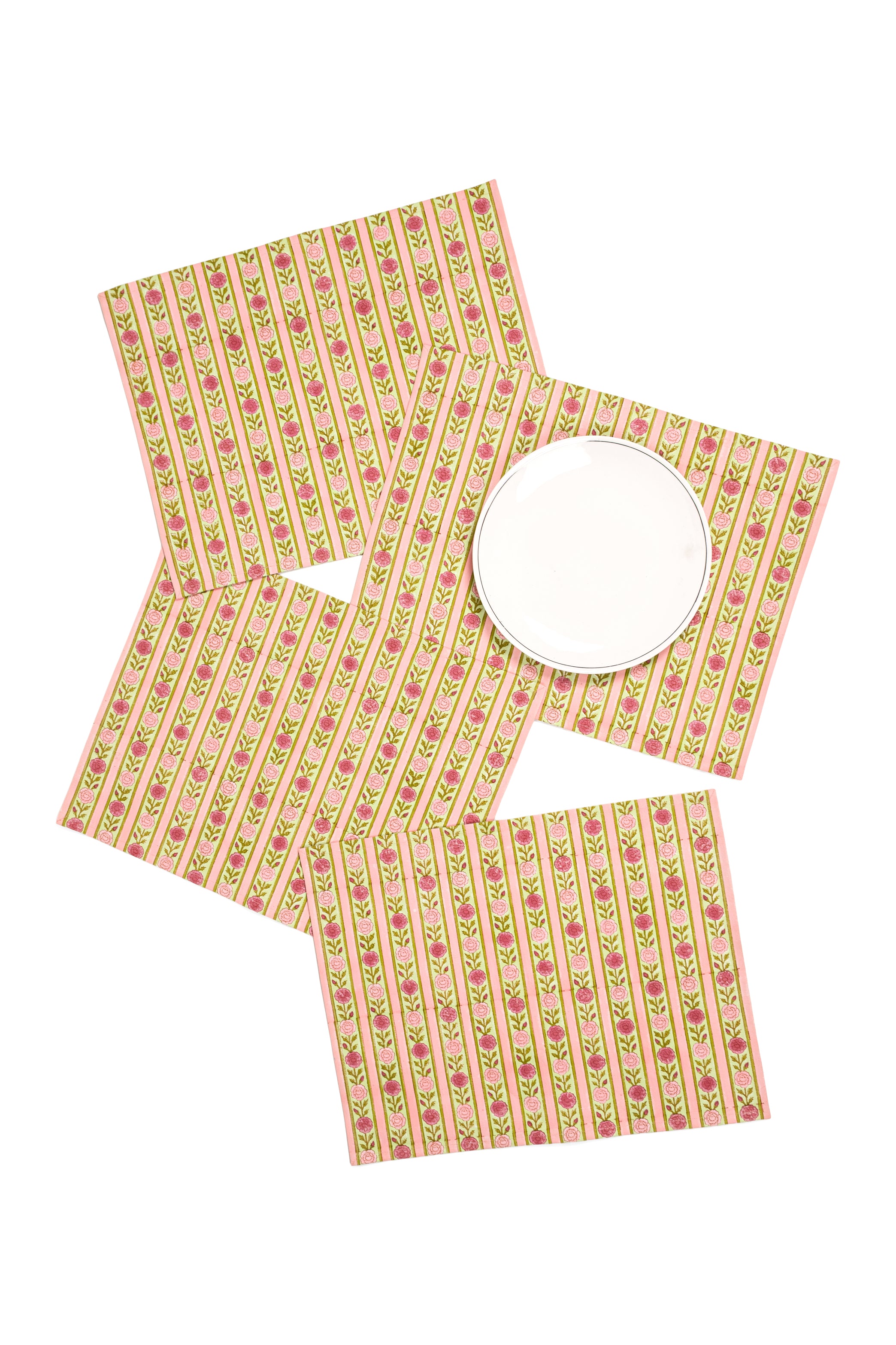 Vintage Floral Stripes Placemat