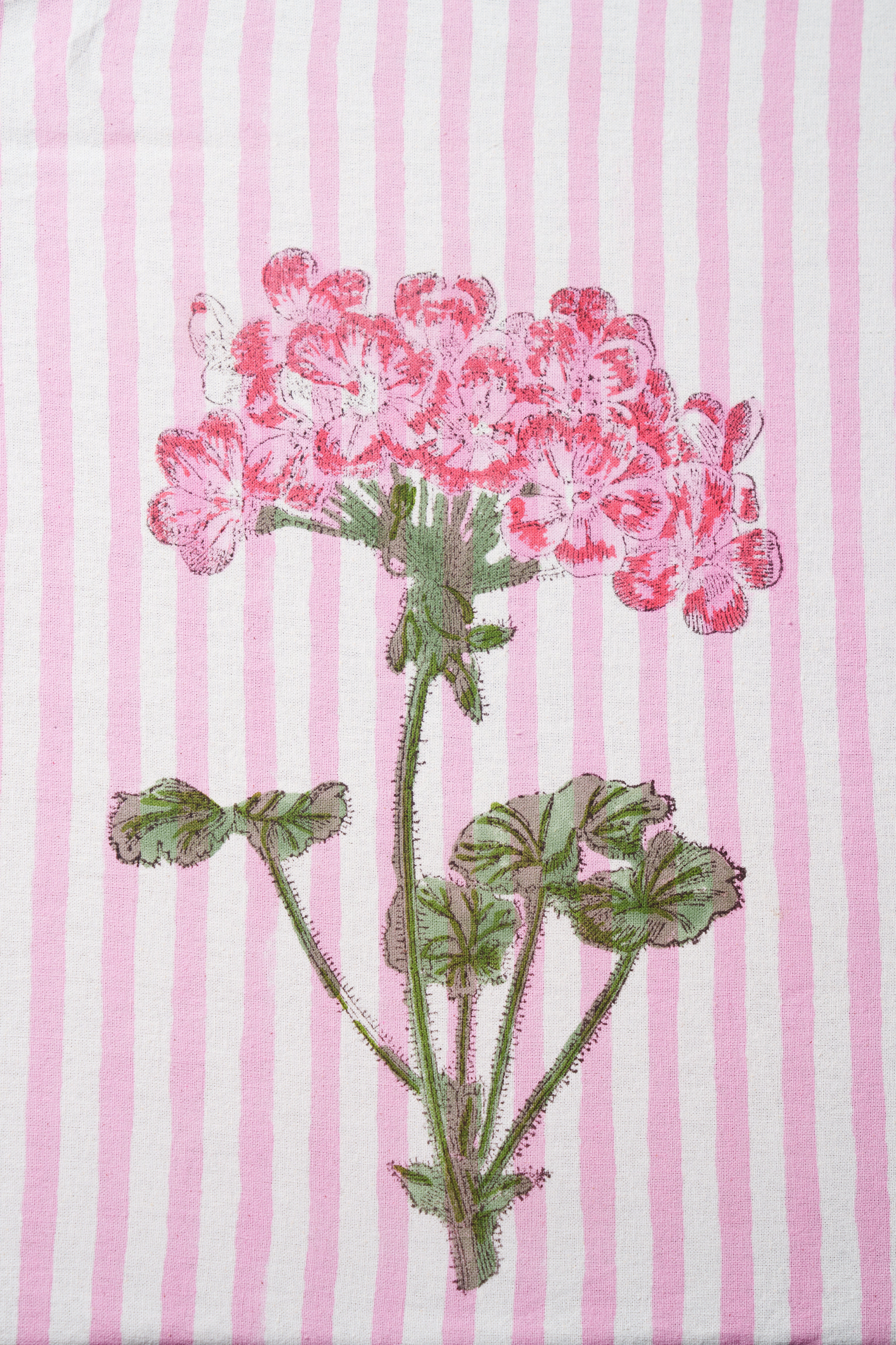 Pink Hydrangea Blockprint Tablecloth – Inner Child