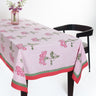 Pink Hydrangea Blockprint Tablecloth