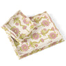 Nesting Scalloped Floral Vines Blockprint Trays in Lilac Purple