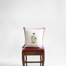 Purple Botanical Study Blockprint Pillow