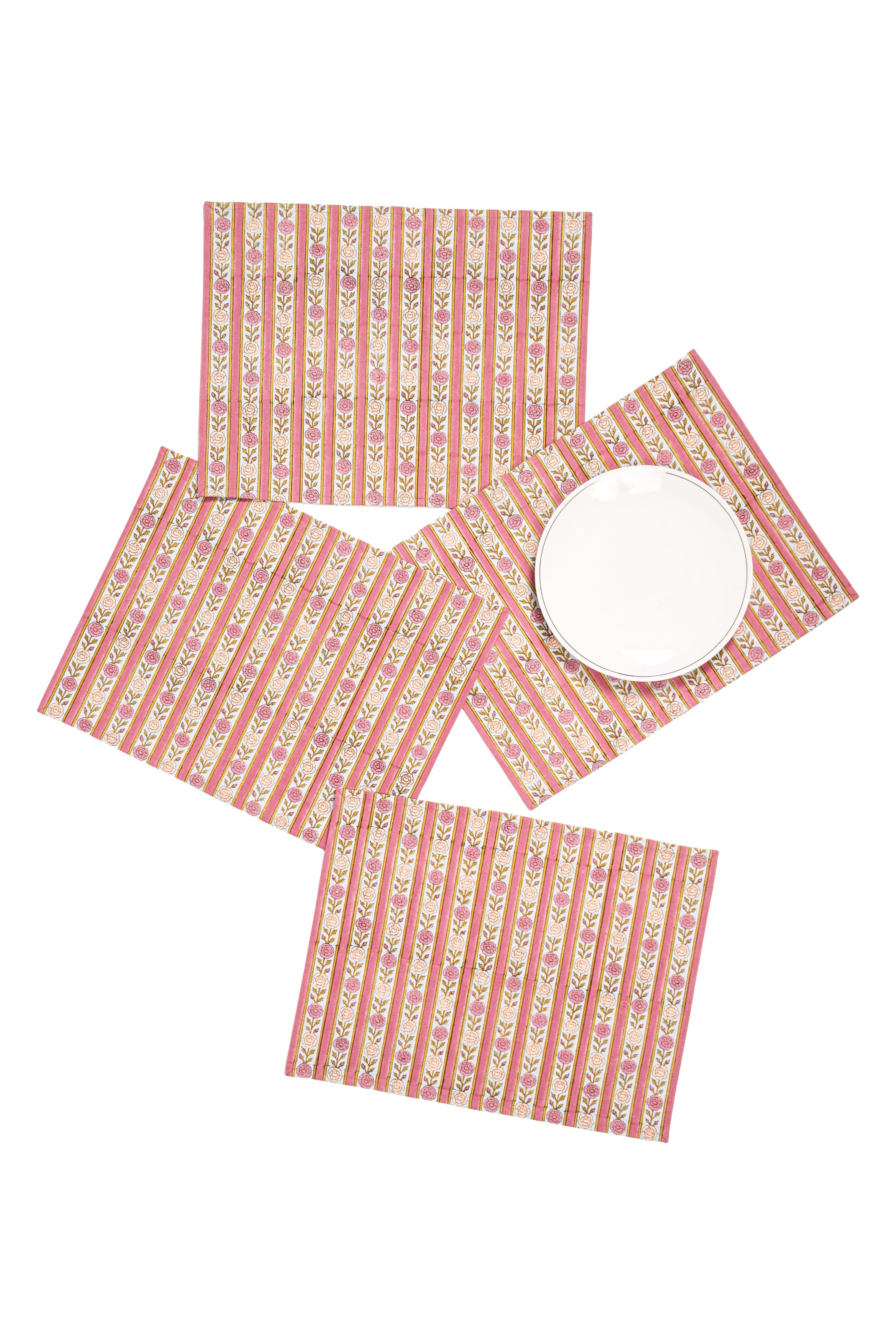 Vintage Floral Stripes Placemat