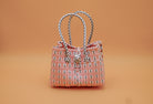 Inner Child Saigon Birkin recycled plastic bag light pink grey solid orange