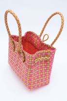 Inner Child Saigon Birkin recycled plastic bag pink brown braided handles