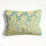 Seaglass Peacock Hand-Marbled Pillow, 14x20