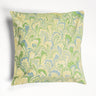 Seaglass Peacock Hand-Marbled Square Pillow, 20x20