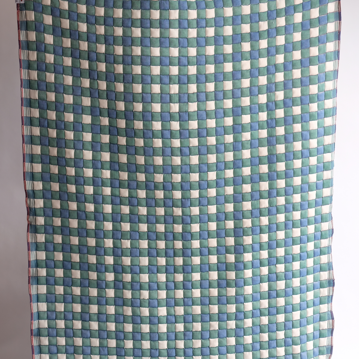 Purple & Blue Checkered Reversible Sujani Quilt