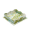 Nesting Scalloped Hand-Marbled Trays in Robin Blue