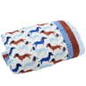 Dachshunds & Hearts Reversible Block Print Baby Quilt